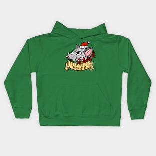 Christmas rat, santa's best elf. Kids Hoodie